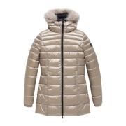 RefrigiWear Lång Mead Fur Dunjacka Beige, Dam