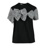 Comme des Garçons Bomull T-shirt med Unik Stil Black, Dam