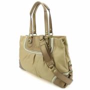 Coach Pre-owned Pre-owned Laeder handvskor Beige, Dam