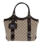 Gucci Vintage Pre-owned Canvas totevskor Beige, Dam