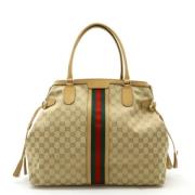 Gucci Vintage Pre-owned Canvas gucci-vskor Beige, Dam