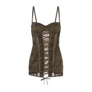 Diesel Camo Spets Bodice X Savage Fenty Brown, Dam