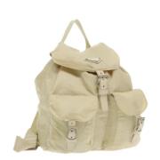 Prada Vintage Pre-owned Nylon ryggsckar Beige, Dam