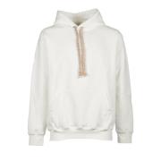 Family First Vit Hoodie med Logotryck White, Herr