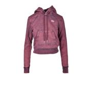 Diesel Bordeaux Sweatshirt för Kvinnor Red, Dam