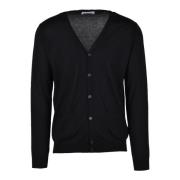 Daniele Alessandrini Grå Ull Cardigan Black, Herr