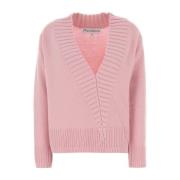 JW Anderson Oversize Rosa Ullblandningströja Pink, Dam