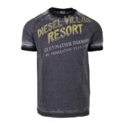 Diesel Bomullsblandning T-shirt Gray, Herr