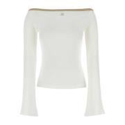 Courrèges Klassisk Vit Bomull T-shirt White, Dam