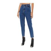 One Teaspoon Blå High Waist Mom Jeans Blue, Dam