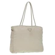 Prada Vintage Pre-owned Nylon prada-vskor Beige, Dam