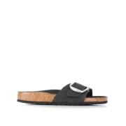 Birkenstock Svarta läder Madrid sandaler Black, Dam