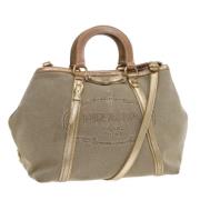 Prada Vintage Pre-owned Canvas handvskor Beige, Dam