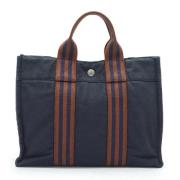 Hermès Vintage Pre-owned Bomull totevskor Blue, Dam