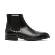 Paul Smith Svarta Läder Slip-On Stövlar Black, Herr