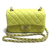 Chanel Vintage Pre-owned Laeder crossbodyvskor Yellow, Dam