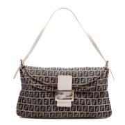 Fendi Vintage Pre-owned Canvas axelremsvskor Blue, Dam