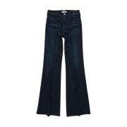 Cycle Hög Midja Flare Jeans Blue, Dam