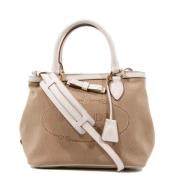 Prada Vintage Pre-owned Canvas handvskor Beige, Dam