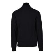 Roberto Collina Ull Cashmere Stickad Tröja Black, Herr