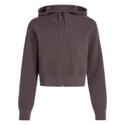 Calvin Klein Sparrow Half Zip Hoodie Brown, Dam