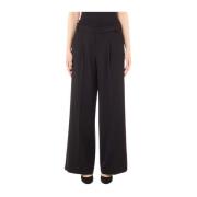 Liu Jo Svarta Flare Byxor Elegant Trendig Look Black, Dam