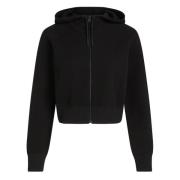 Calvin Klein Svart Half Zip Hoodie Black, Dam