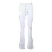 Dondup Elegant Stretchig Viskosblandningsbyxor White, Dam