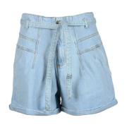 Pinko Bomull Casual Shorts Blue, Dam