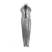 Philosophy di Lorenzo Serafini Silver Polyester Damklänning Gray, Dam