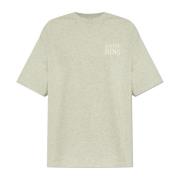 Anine Bing Tryckt T-shirt Gray, Dam