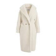 Max Mara Elegant Vit Vinterrock White, Dam