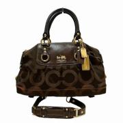 Coach Pre-owned Pre-owned Canvas handvskor Brown, Dam