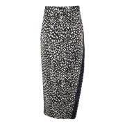 Roberto Cavalli Elegant Viscose Blend Gonna Skirt Gray, Dam