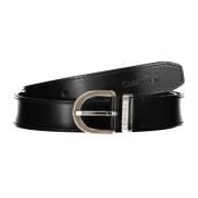 Calvin Klein Läderbälte med Metalllogospänne Black, Dam