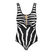 Balmain Zebra jacquard body Black, Dam