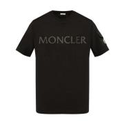 Moncler SS T-shirt i Trendig Stil Black, Herr