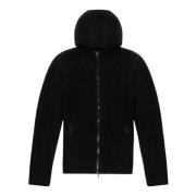 Giorgio Brato Svart Shearling Huva Jacka Black, Herr