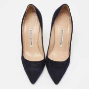 Manolo Blahnik Pre-owned Pre-owned Mocka klackskor Blue, Dam