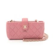 Chanel Vintage Pre-owned Tyg chanel-vskor Pink, Dam