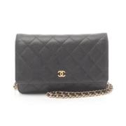 Chanel Vintage Pre-owned Laeder chanel-vskor Black, Dam