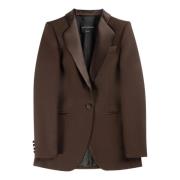 Hebe Studio Smoking Suit Blazer Brown, Dam