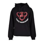 Love Moschino Svart Sweatshirt för Kvinnor Black, Dam