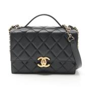 Chanel Vintage Pre-owned Tyg chanel-vskor Black, Dam