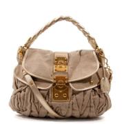 Miu Miu Pre-owned Pre-owned Tyg handvskor Gray, Dam