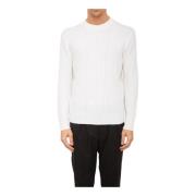 Paolo Pecora Vit Crewneck Tröja White, Herr