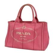 Prada Vintage Pre-owned Canvas prada-vskor Pink, Dam