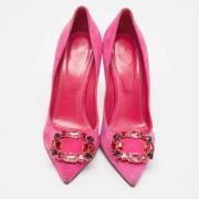 Manolo Blahnik Pre-owned Pre-owned Mocka klackskor Purple, Dam