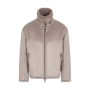 Armani Exchange Ecoshearling Jacka med Blixtlås Beige, Herr