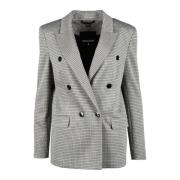 Patrizia Pepe Elegant Blazer med Viskosblandning Gray, Dam